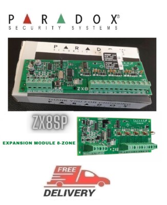 Paradox Security ZX8SP Zone Erweiterungsmodul Sicherheitssysteme Original 8 Zone