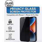 2X iPhone 17 16 15 14 13 12 11 Pro Max Privacy Glass Screen Protector 7 8 Plus