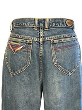 Vintage 70s Brittania Pentimento Embroidered Pockets High Waisted Jeans Women 13