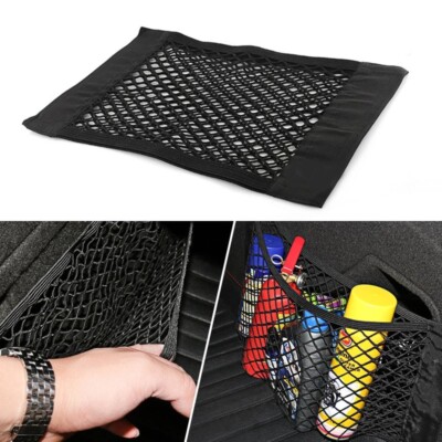50x25cm Universal Car Mesh Bag Hook and Loop Organizer Trunk Bag Storage Net