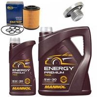 MotoröL Filter Set Mannol 5W-30 API 6 Liter + Schraube FüR Opel Astra H Mokka