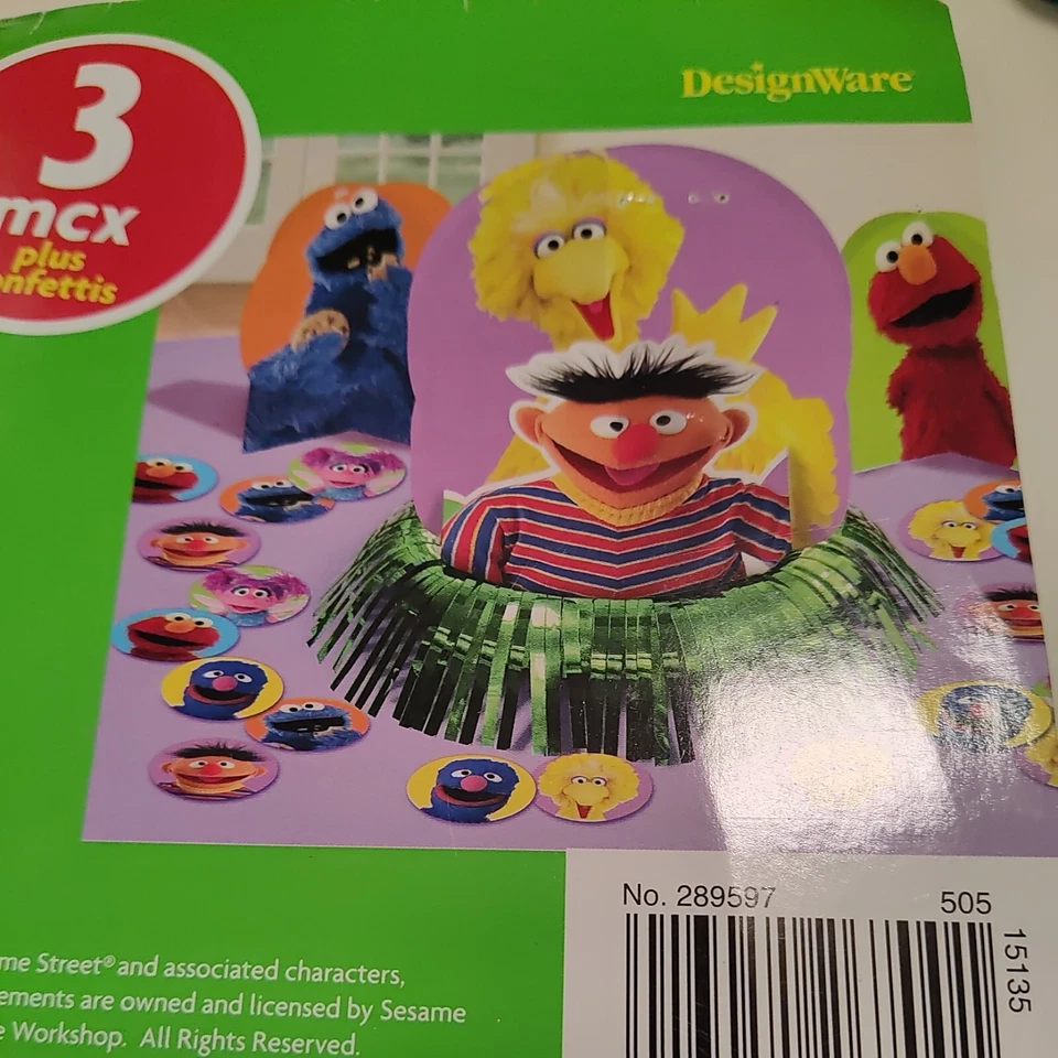 Sesame Street table CENTERPIECE  birthday party supplies Elmo Big Bird 23pc kit - Image 2 of 4