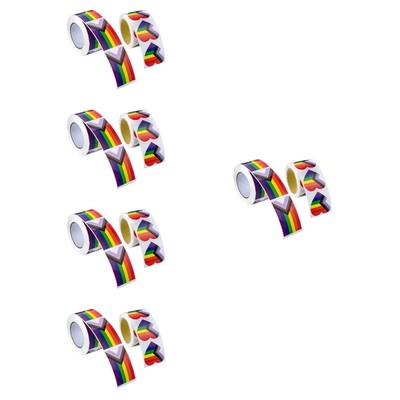  5 Pack Selbstklebende Regenbogen-Aufkleber DIY-Aufkleberrolle