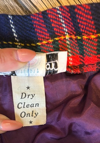 70's / 80s Vintage Plaid Bell Bottom Plaid Pants Womens Madison Approx 28 X 30 - Picture 7 of 17