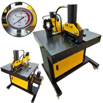 4 in 1 Electric Hydraulic Busbar Processor Bus Processing Machine 110V 0°-90°