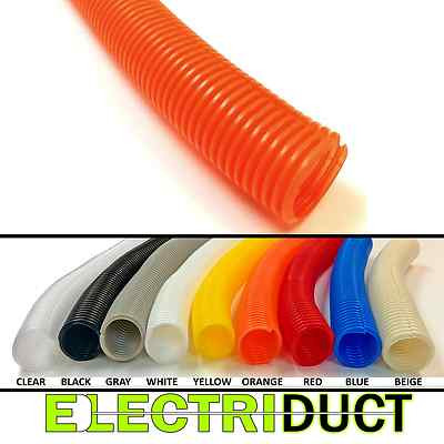 Split Wire Loom Flex Tubing Cable Conduit Polyethylene - Size & Color Options