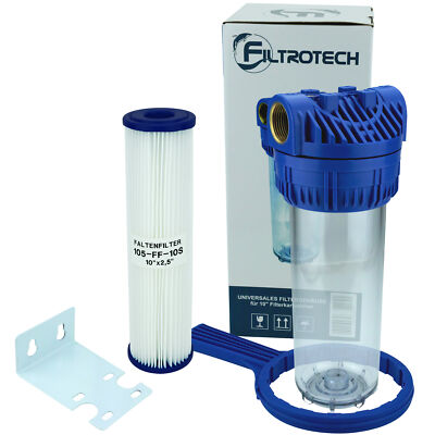 Filter für Gartenpumpen, Hauswasserwerke und -leitung 10Zoll, Anschluss 1 Zoll