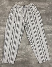 vintage 90s BUM EQUIPMENT PARACHUTE PANTS B.U.M STRIPES GEOMETRIC MUSCLE GYM