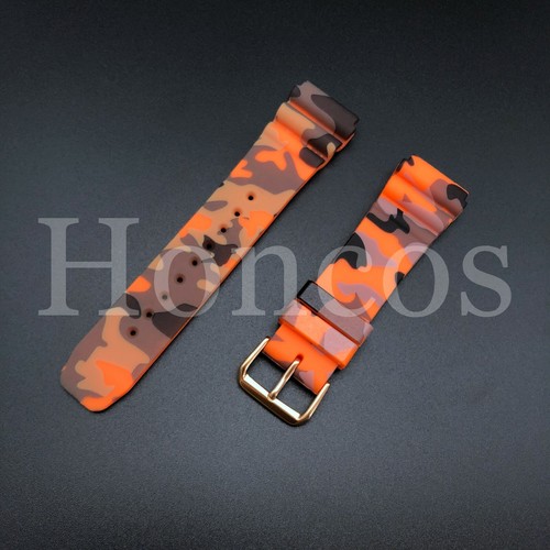 Fits for Seiko Diver Watch Band Strap SKX007 SKX009 22mm Color Rubber Camouflage - 第 24/61 張圖片