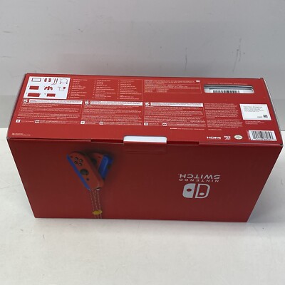 Nintendo Switch Mario Red Blue Limited Edition Console W/ Carrying