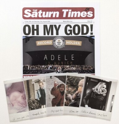Official Adele In Munich Concert The Saturn Times Newspaper, 5 Polaroid Confetti
