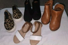 Little Girl SIZE 7 Toddler BOOT LOT 4PR BOOTIE LEOPARD SNEAKER/FREE SANDAL VGC