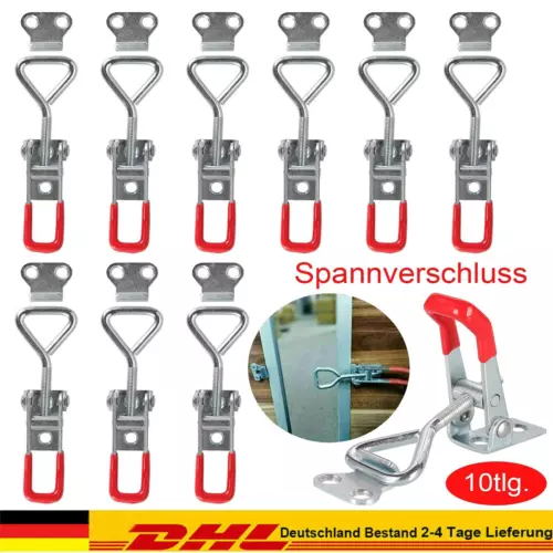 10x Spannverschluss Kistenverschluss Kappenschloss Knebelklemme Kniehebelspanner - Bild 1 von 10
