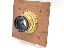 Goerz 180mm/7 in. Series III No.2 double anastigmat brass lens, Flange EXC GLASS