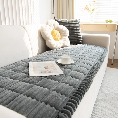 Thicken Plush Sofa Cover Non-Slip Couch Covers Cushion Slipcovers Pet Bed Mat US - Picture 4 of 49