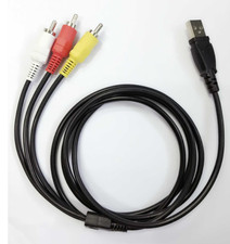USA 3-RCA to USB AUX ADAPTER AUDIO VIDEO AV CONVERTER CABLE CORD LINK RGB