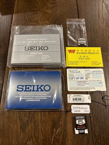 SEIKO, BNWT, REF # SRPB93J1, Made In Japan, Mint, Full Set, Inc Tags & Auth Cert - Picture 11 of 13