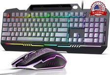 Juego De Teclado Y Mouse Gamer Para Gaming Multicolor RGB raton, Impermeable NEW