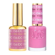 DND DC Soak Off Gel Polish + Matching Nail Lacquer - #156 Wild Rose