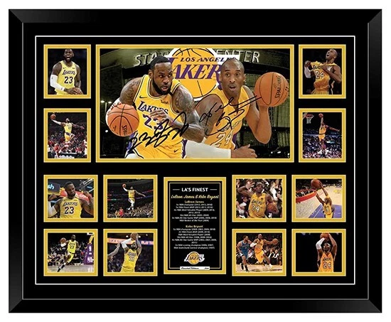 LEBRON JAMES & KOBE BRYANT LA LAKERS SIGNED LIMITED EDITION FRAMED MEMORABILIA - image 2 of 4