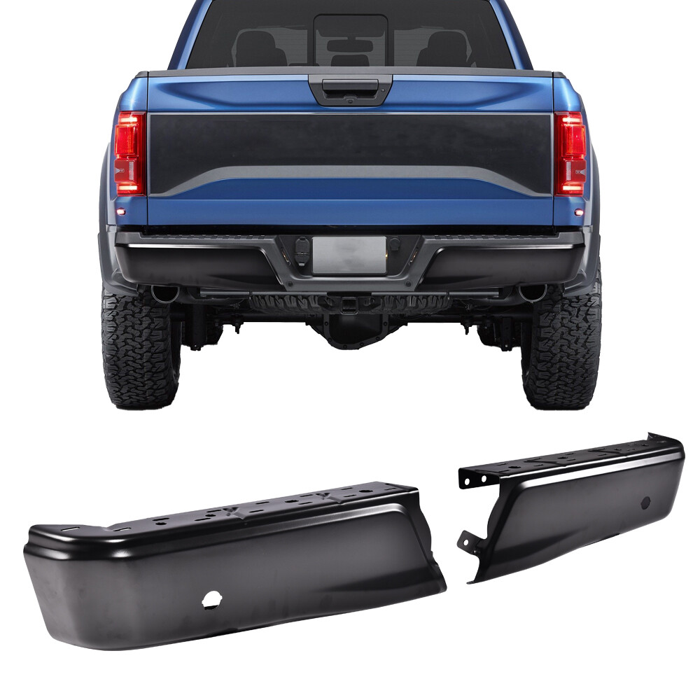 Fit For 2015-2020 Ford F-150 Black Left Right Rear Bumper