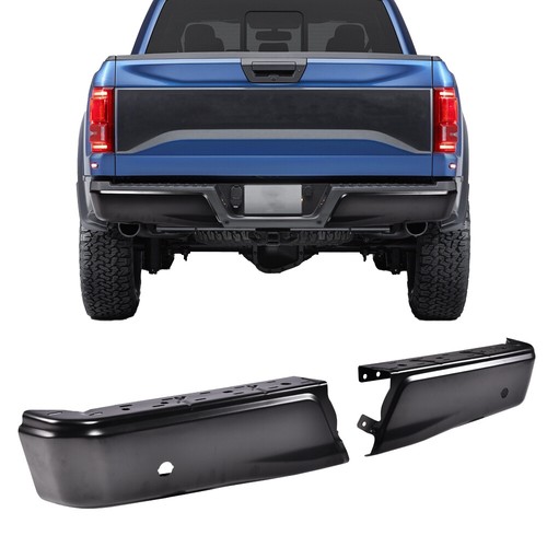 Fit For 2015-2020 Ford F-150 Black Left Right Rear Bumper Ends W/ Park FO1102383 - Picture 2 of 8