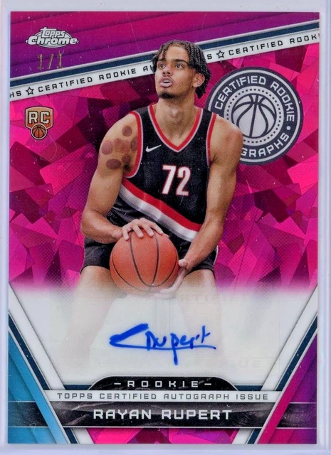 2023-24 Topps Chrome Sapphire Superfractor 1/1 Autograph #CRA-RR Rayan Rupert RC