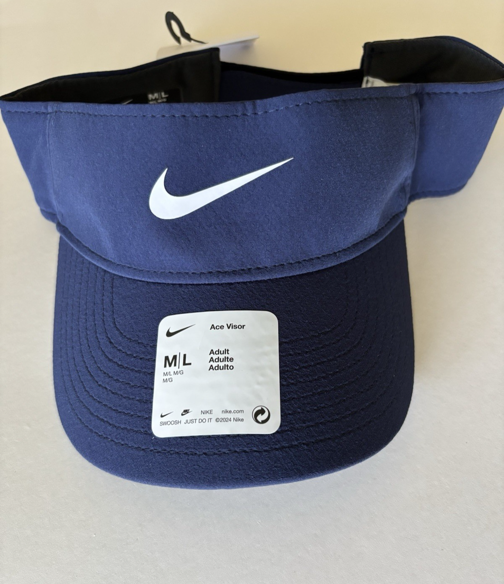 Nike Navy Blue Golf Visor M/L Tennis Navy Men Women Ace Visor