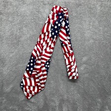 American Flag Neck Tie Mens USA Patriotic Repulican 4th of July Unbranded
