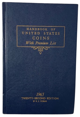 1965 Handbook of United States Coins R S Yeoman Blue Book  22nd Edition A5-959
