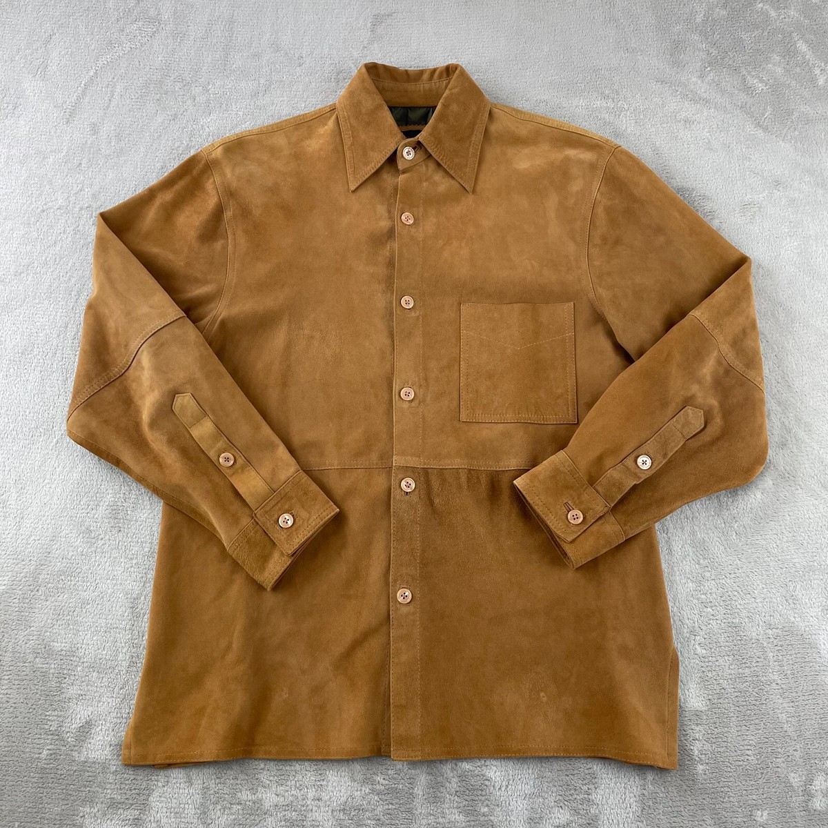 BRIONI Leather Suede Shirt Style Jacket Men 50 EU 40 US Medium