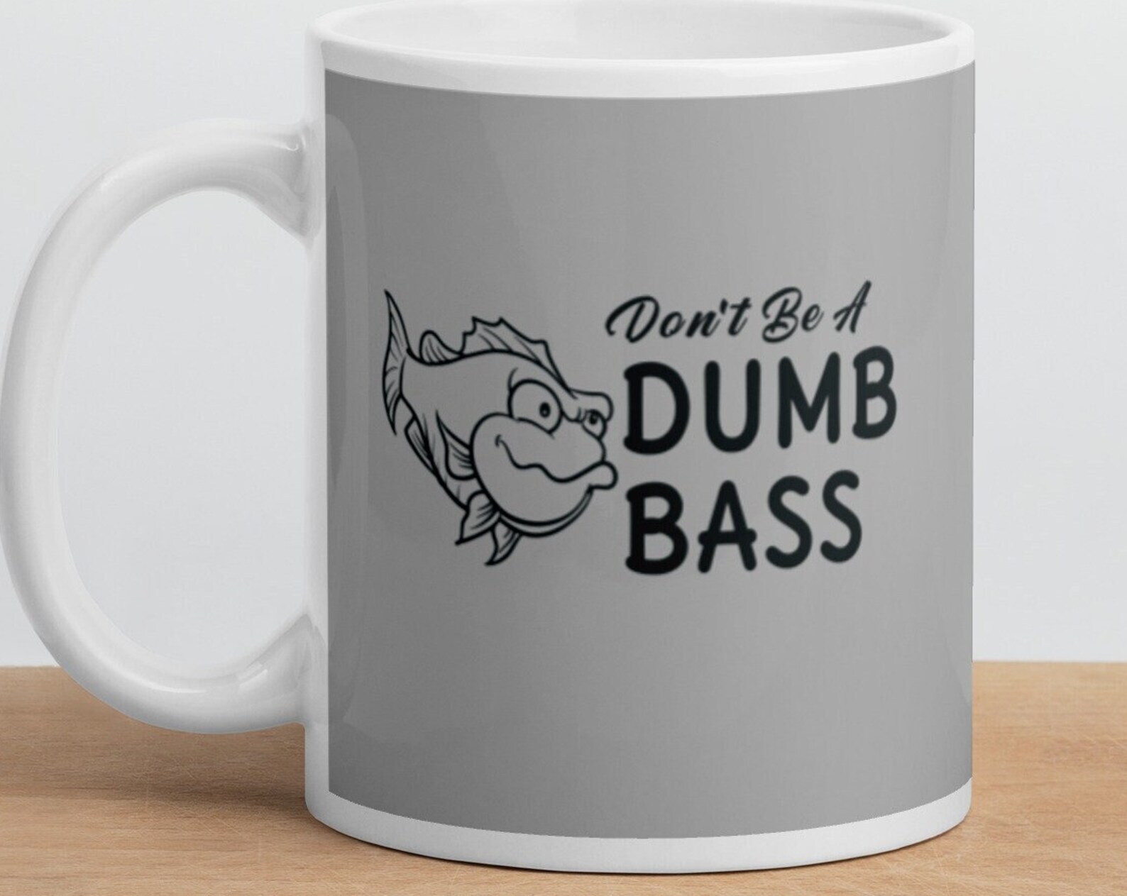 Funny Fishing White Glossy Coffee Tea Cup Mug