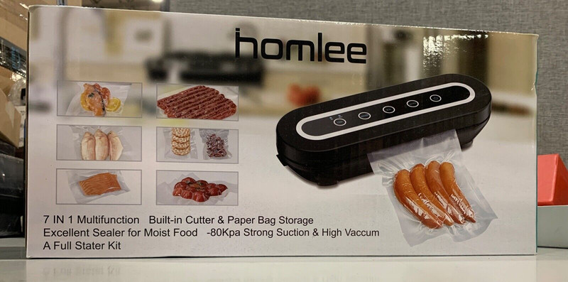 HOMLEE Vacuum Sealer Machine with Air Sealing System for Food Preservation...