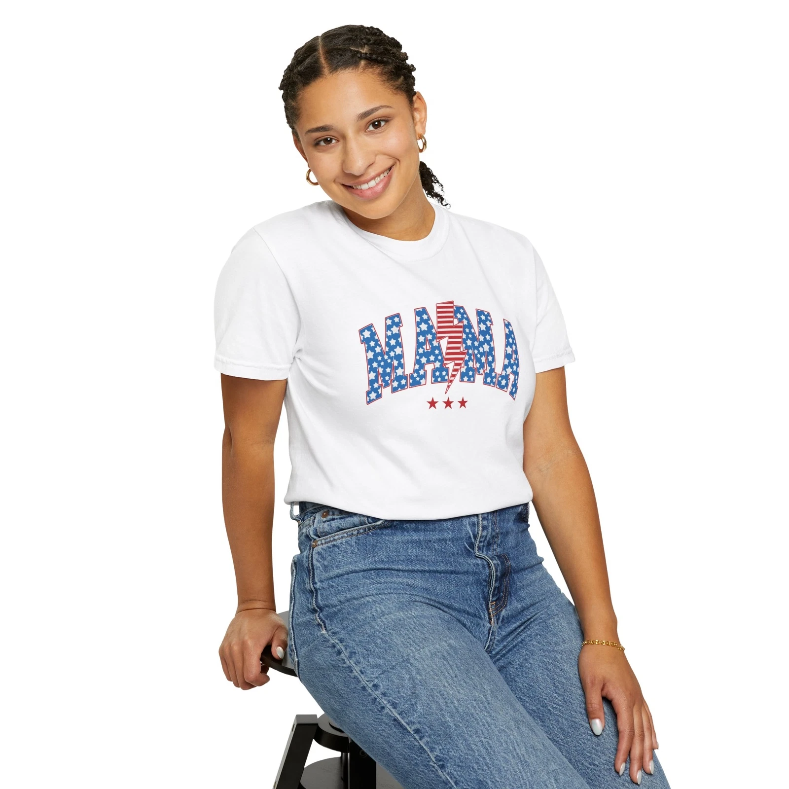 Patriotic Mama Tee Shirt Fourth of July Shirt Family Matching
Opens in a new window or tab