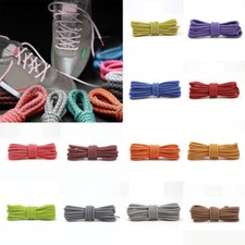 Round Reflective Shoe Laces Athletic Safety Sneakers Shoelaces Running Shoelace