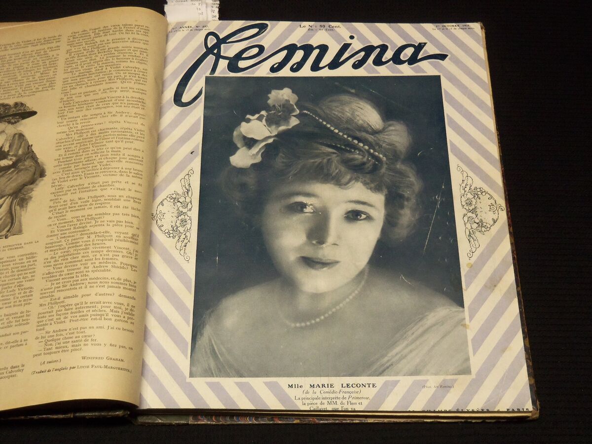1911-1912 FEMINA WOMAN'S FRENCH FASHION MAGAZINE BOUND 1911-1912 FEMINA WOMAN'S FRENCH FASHION MAGAZINE BOUND
