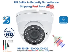 Evertech 1080p CCTV Security Dome Camera HD TVI CVI AHD Analog Day Night Outdoor