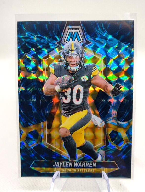 2024 Mosaic Jaylen Warren Mosaic Genesis Pittsburgh Steelers Card