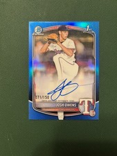 2025 Bowman Draft - Josh Owens  #CPA-JO 1st Bowman AUTO True Blue /150 - Rangers
