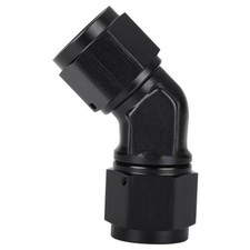 Female to Female 45 Degree Swivel Coupler 10AN Black - 45 Degree Low Profile