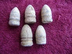 (5) EXCAVATED CIVIL WAR  BULLETS DROPPED