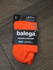 BALEGA HIDDEN COMFORT NO SHOW SOCKS IN NEON ORANGE SIZE XL NEW