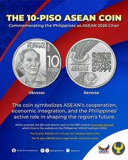 2026 ASEAN 10 Piso Coin Philippines BSP NGC Commemorative UNC