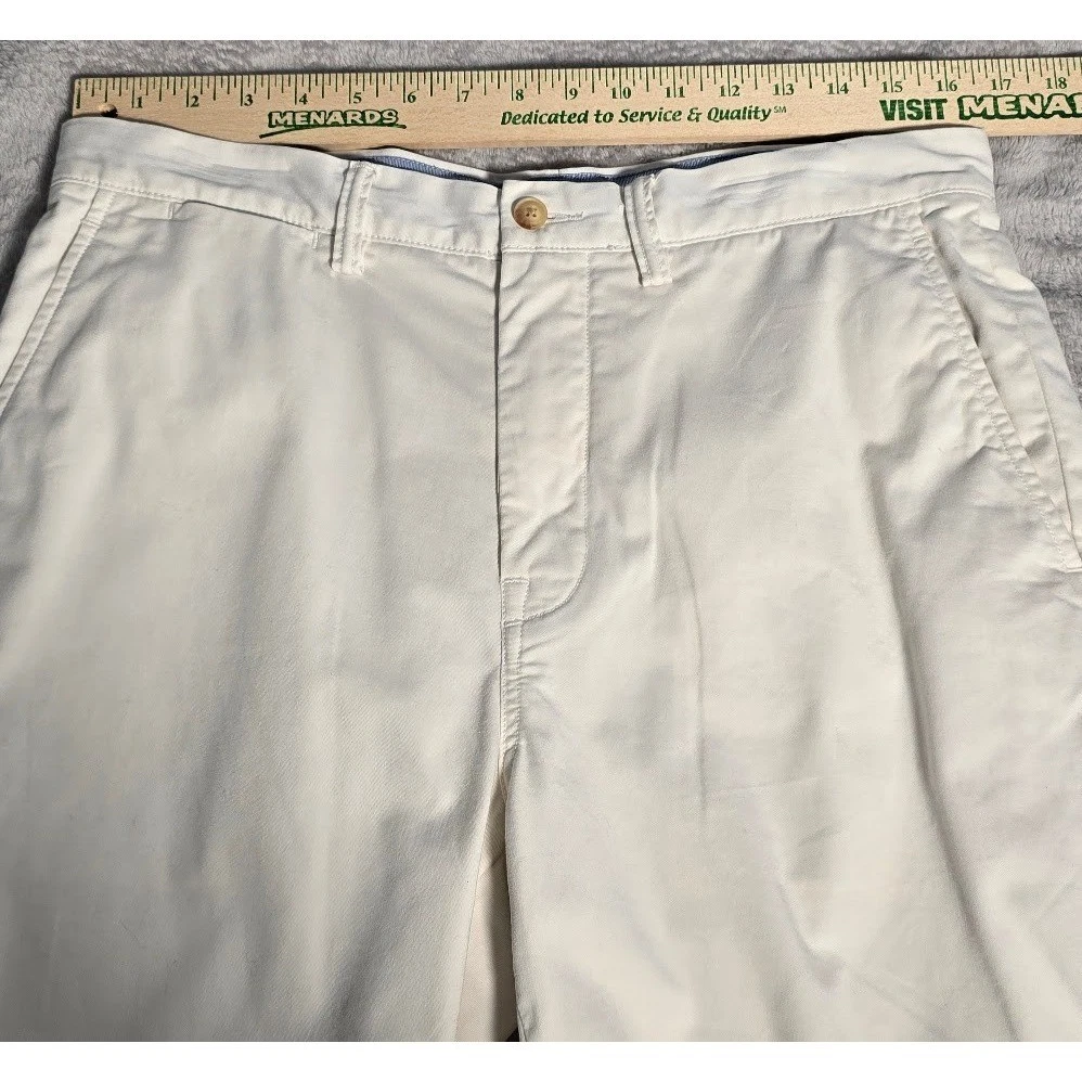 Polo Ralph Lauren Shorts 33 Mens Classic Chino Pleated off White Cotton 753
