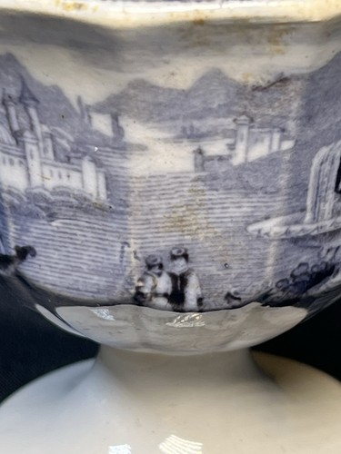 HTF 1848 MEDINA BLUE POSSET PUNCH SYLLABUB TODDY CUP FURNIVAL - Picture 12 of 21