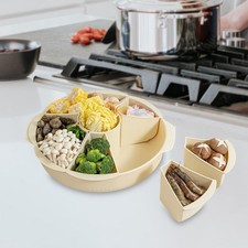 Vassoio per verdure rotondo diviso per cene a buffet la casa