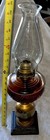 Antique SCOVILL MFG QUEEN ANNE PARLOR OIL LAMP Quilted Amber EAPG Victorian Era — photo 10