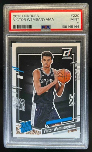 2023-24 Donruss Victor Wembanyama Rookie RC Rated Rookie #220 Spurs PSA 9
