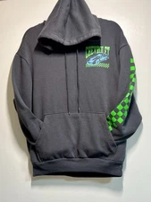 Y2K 2004 Chevrolet Corvette C5 Coupe Graphic Hoodie Black Size Medium Race Flag