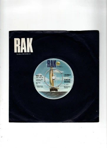DUNCAN BROWNE - JOURNEY / IN A MIST. UK 1972 ORIG 7" & CO/SLEEVE. EX